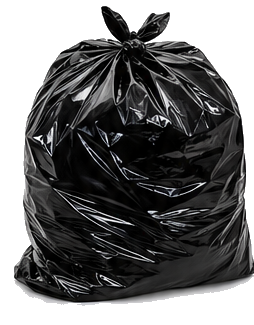 Saco de lixo preto de 60 litros